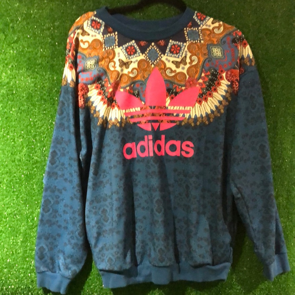 Adidas oversized sweatshirt with floral design